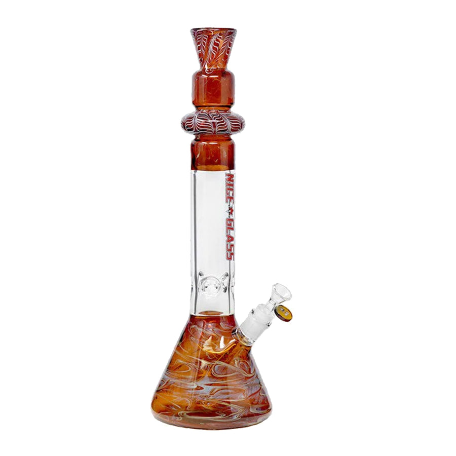 18 nice glass top glass beaker bong red.jpg 18 nice glass top glass beaker bong red.jpg