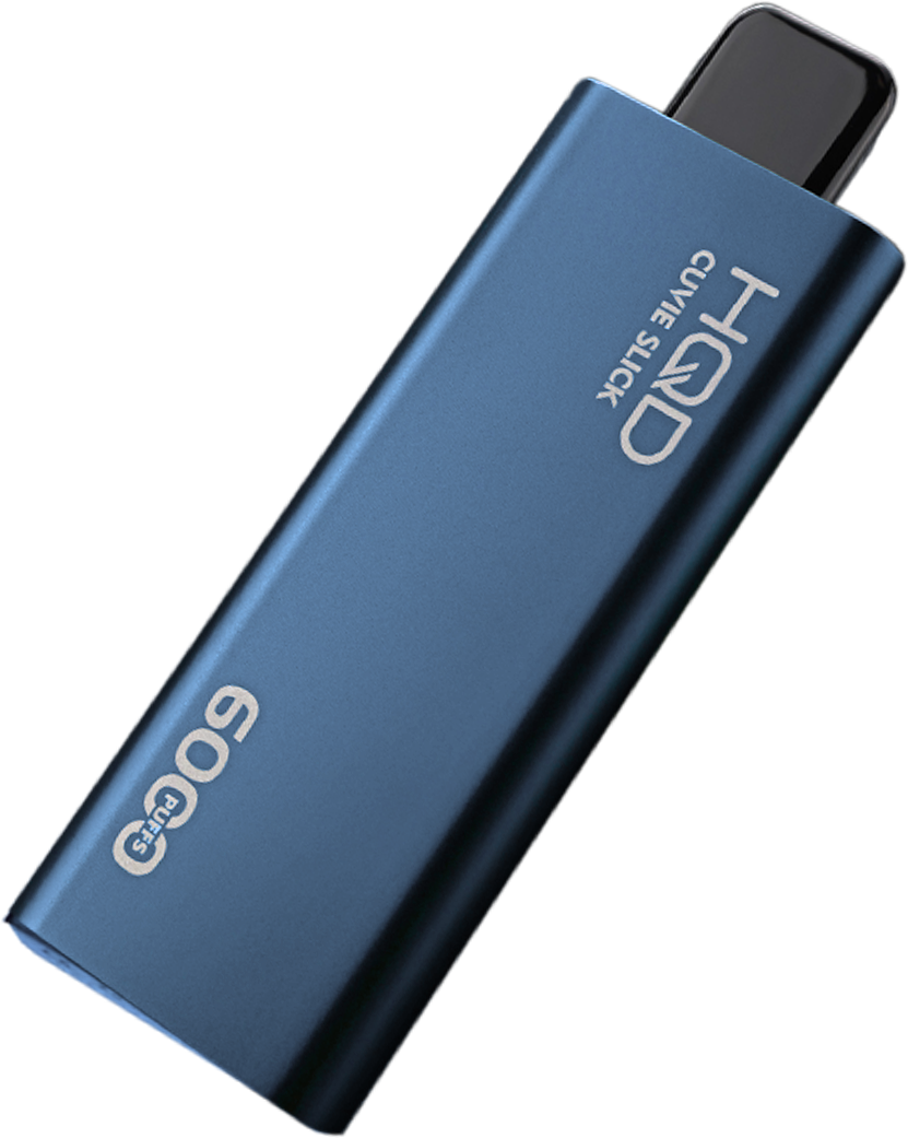 hqd cuvie slick disposable vape blue raspberry right side 6000 puffs.png