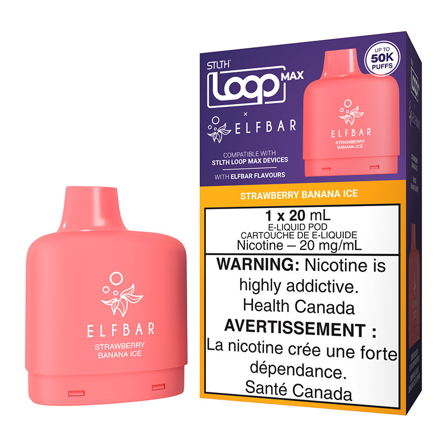 stlth loop max x elf bar e liquid pod pack strawberry banana ice 20ml.jpg stlth loop max x elf bar e liquid pod pack strawberry banana ice 20ml.jpg
